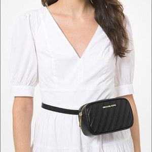 Michael Kors Rose Quilted Convertible Belt Bag